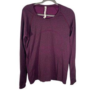 Lululemon run swiftly tech Womens Long Sleeve Top Size 12 Fall running layer